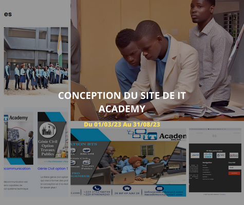 conception du site web de it academy